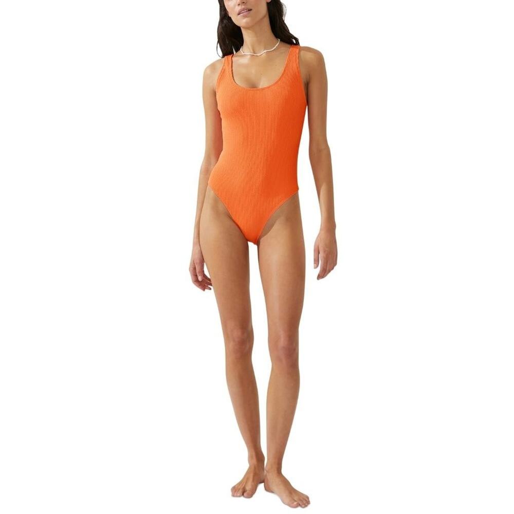 COTTON ON Women's Pomelo Crinkle Low-Back One-Piece Swimsuit Size XS